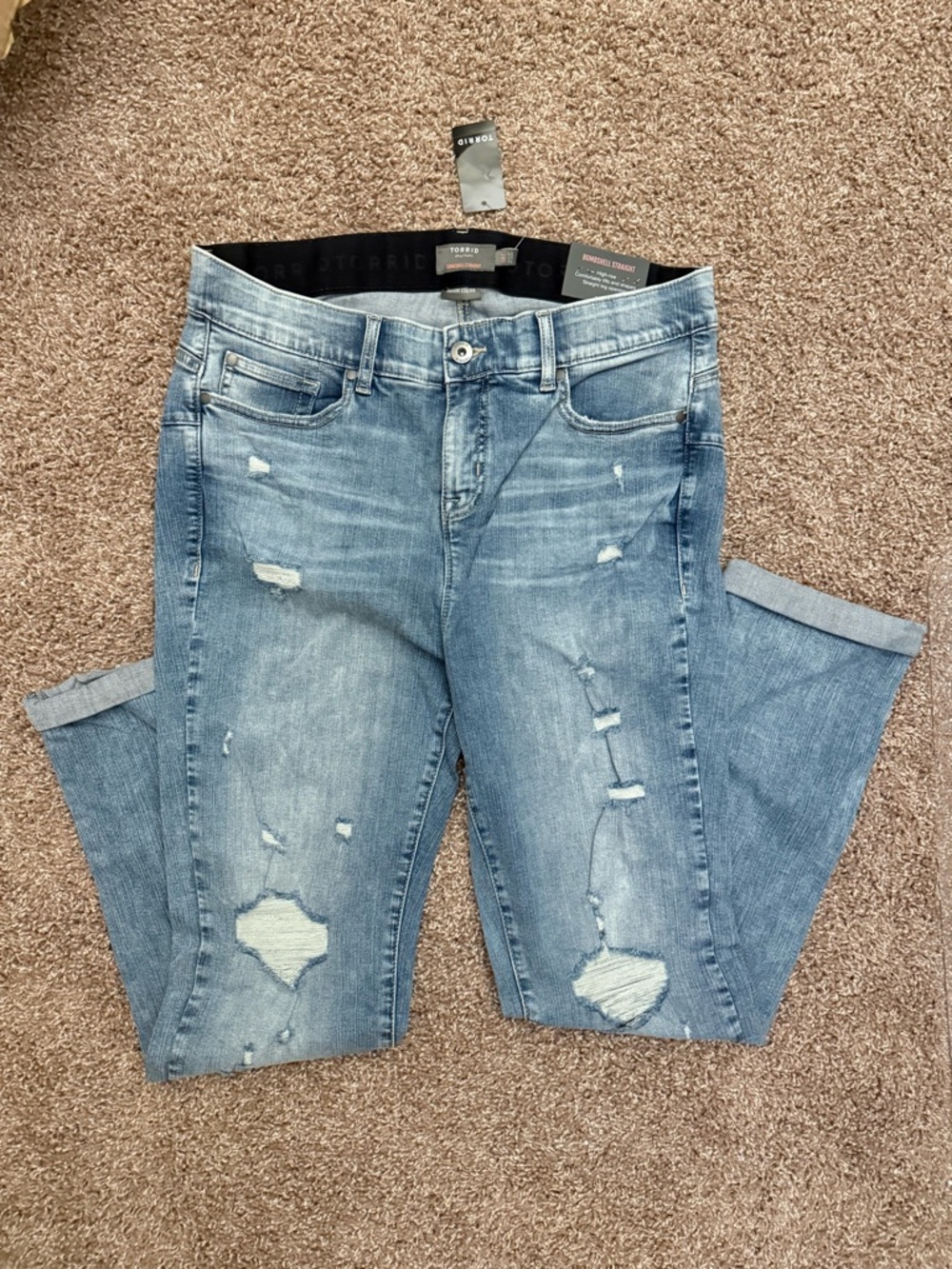 Torrid Light Wash Distressed Jeans